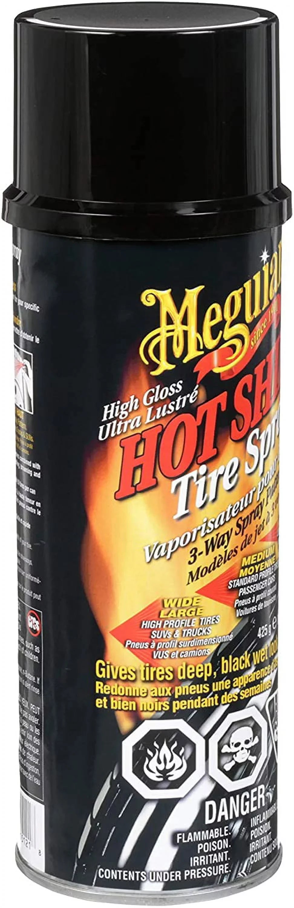 Meguiar's G13815 Hot Shine High Gloss Tire Coating - 15 Oz Spray Can 3