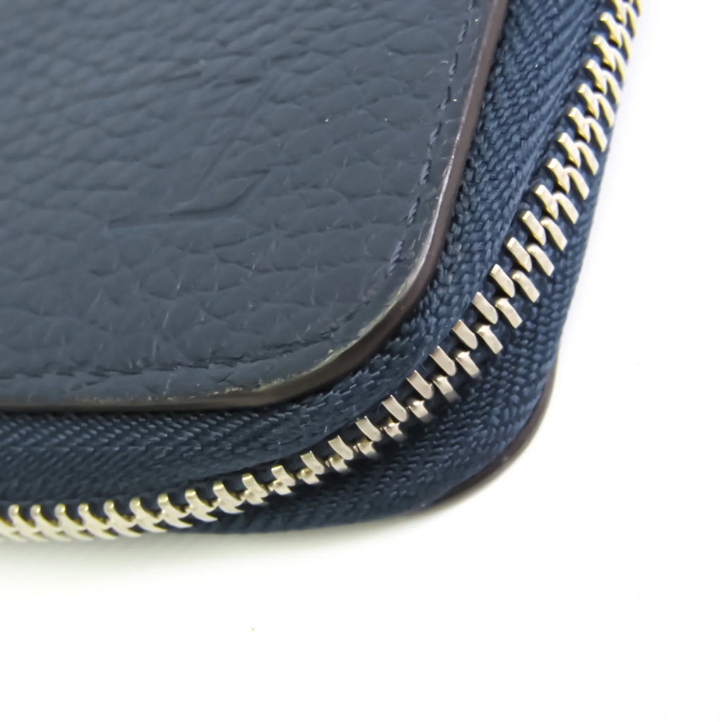 Pre-Owned Louis Vuitton Taurillon Zippy Wallet Vertical M58823 Unisex Taurillon Leather Long Wallet (bi-fold) Navy (Good)