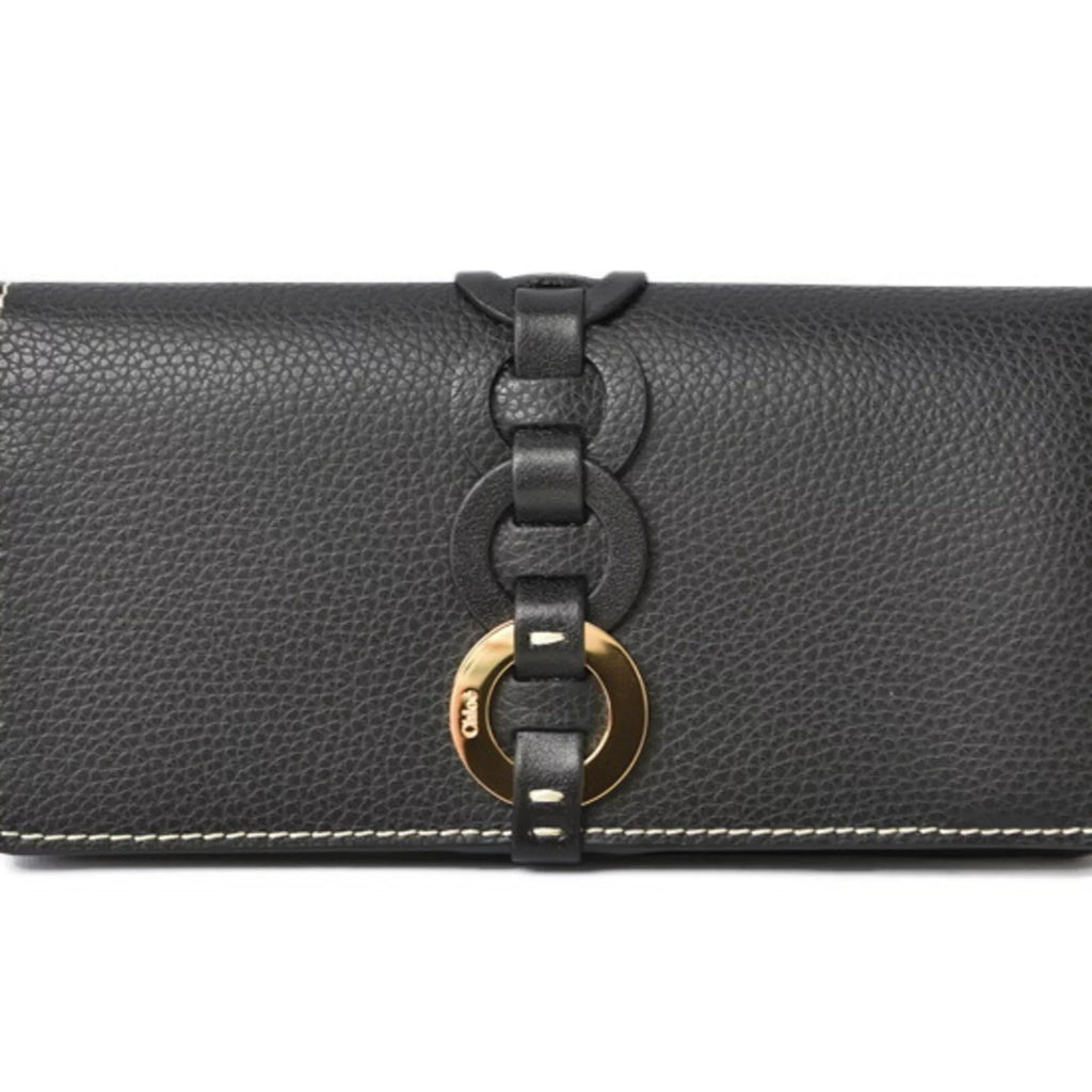 Pre-Owned Chloé Chloe Wallet Long Darryl Daryl Black CHC21SP115E04 (Like New)