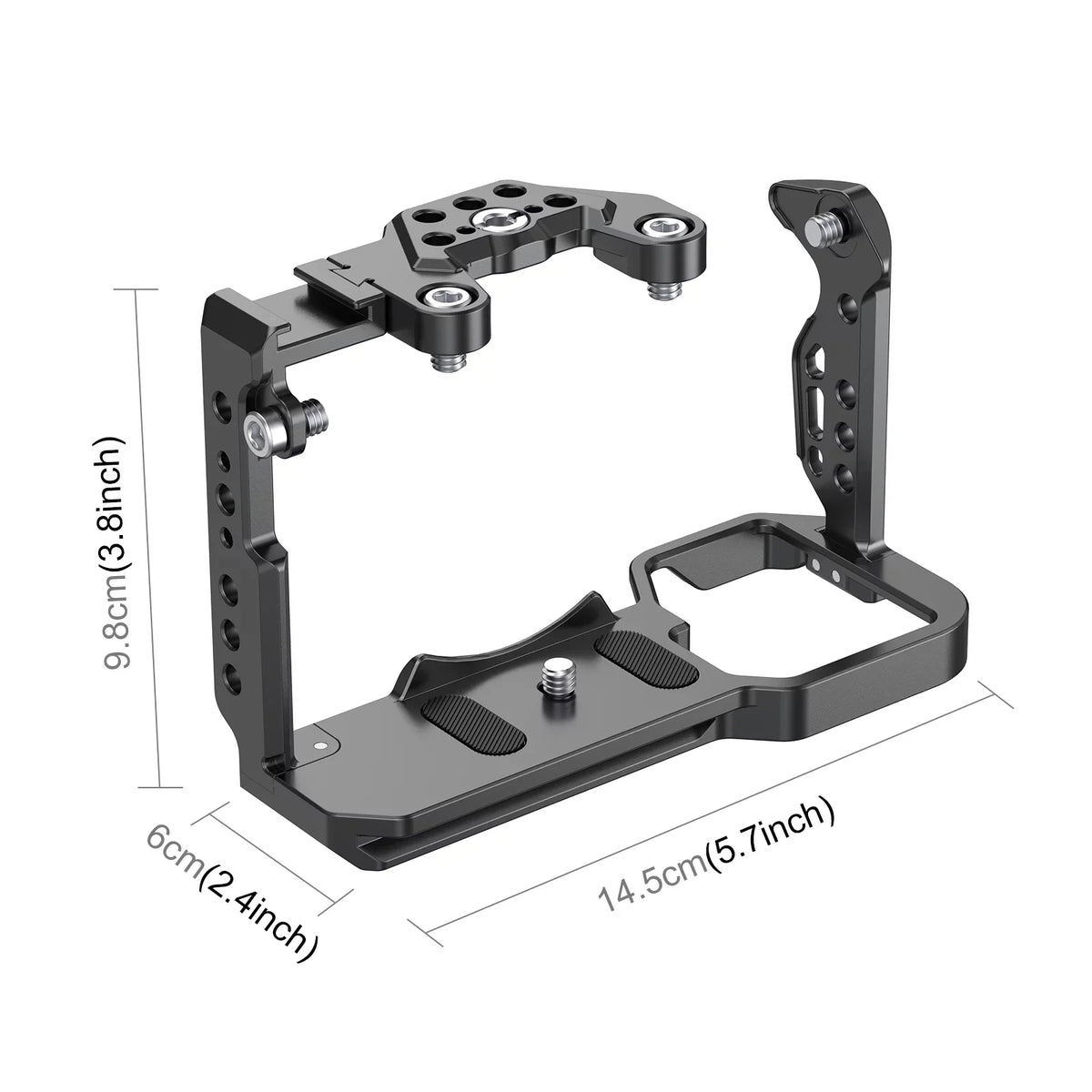 For ILME-FX30 / FX3 PULUZ Metal Camera Cage Stabilizer Rig with NOTA Slider(Black)