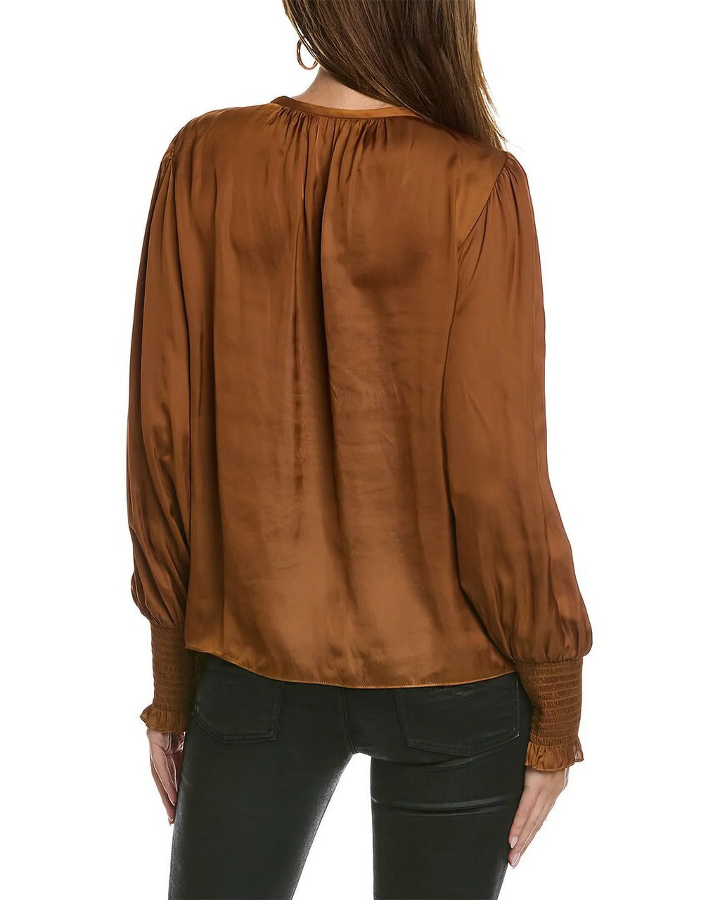 Ramy Brook womens Isla Blouse, S, Brown