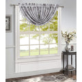 Felicia Jacquard Rod Pocket Liquid Window Valance, Silver, 48x37 Inches
