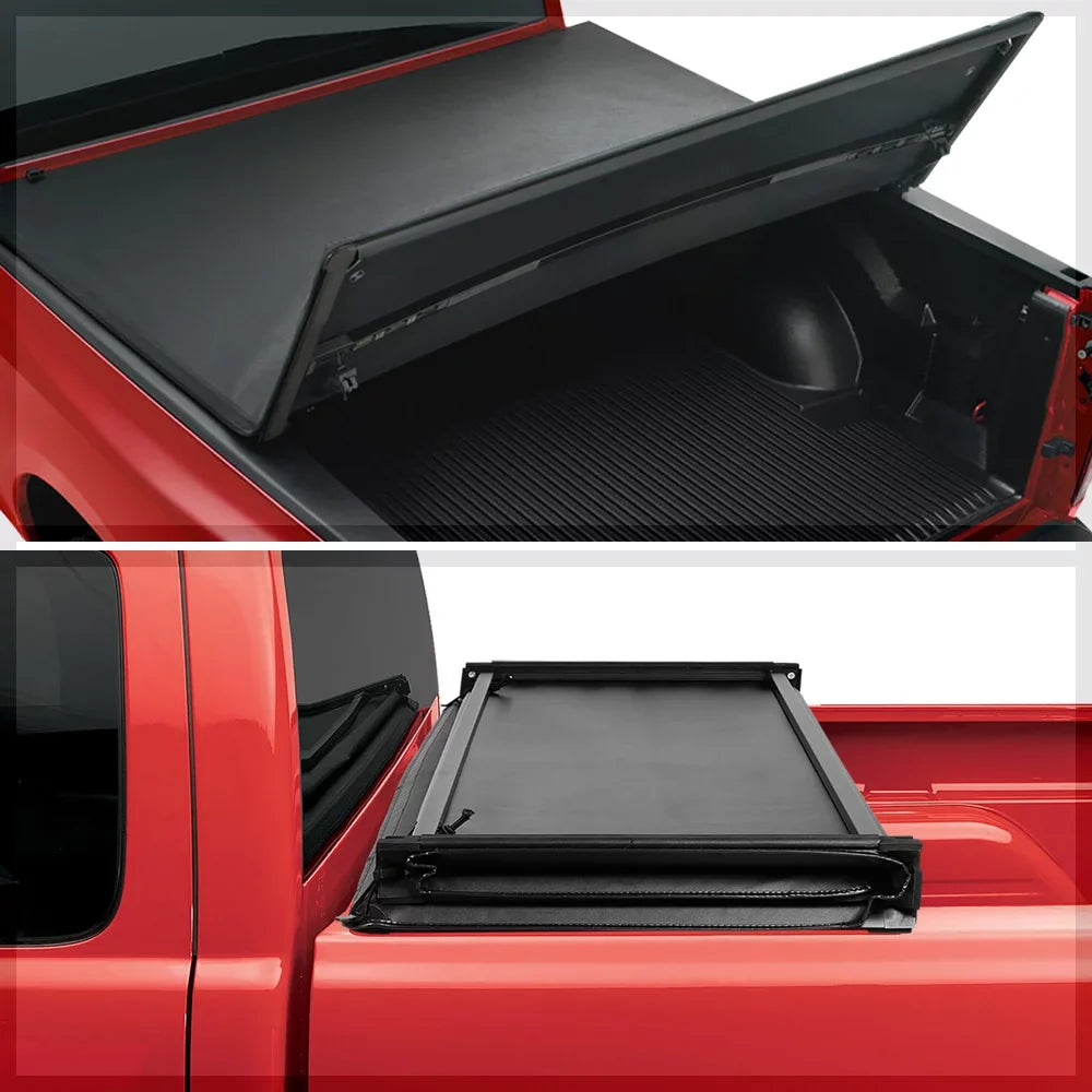 Short Bed Tonneau Cover 5.7Ft Soft Tri-Fold Fleetside for 09-21 Ram 1500/2500 Fits select: 2009,2011-2012 DODGE RAM 1500
