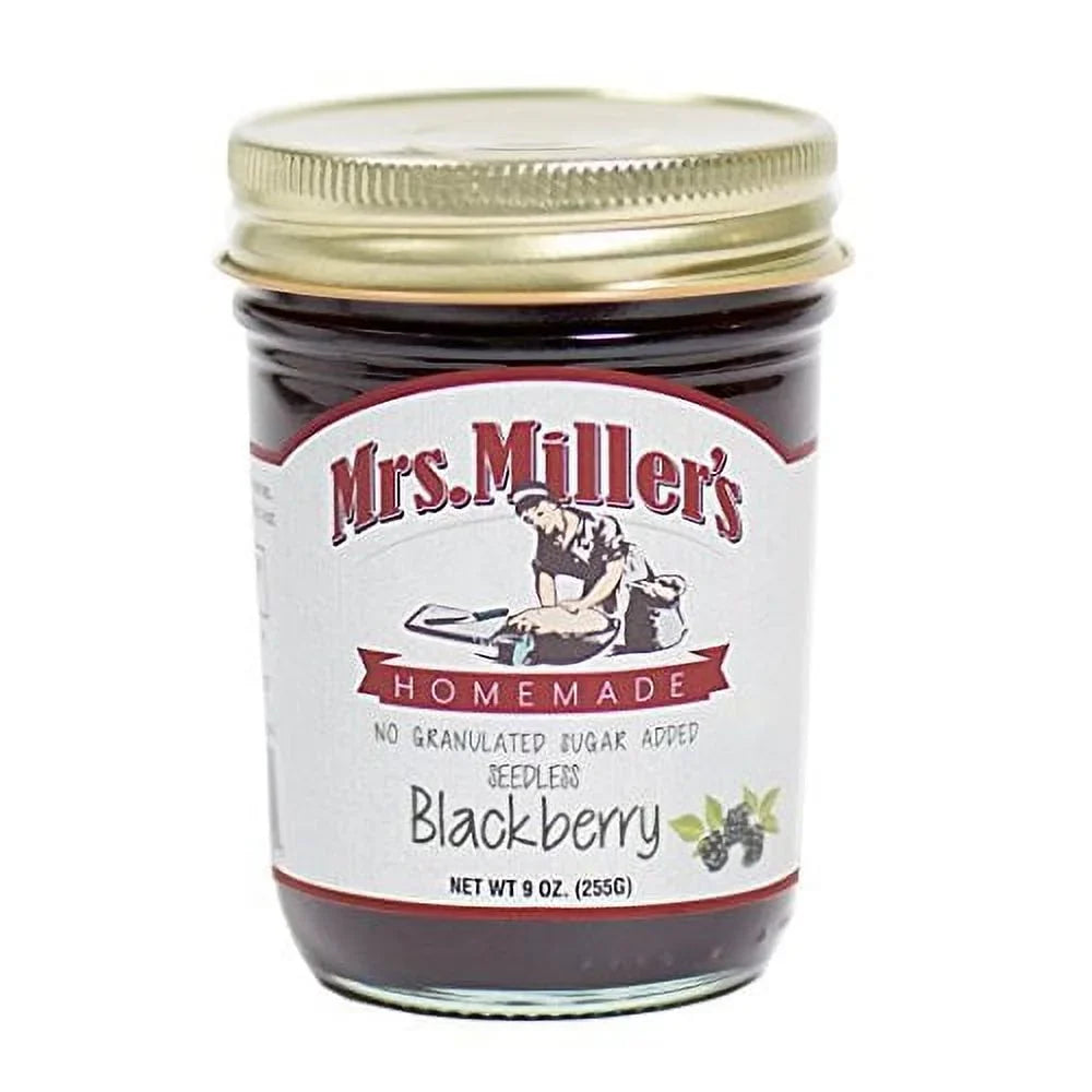 Mrs. Miller's Homemade No Sugar Seedless Blackberry Jam, 2-Pack 8 oz. Jars