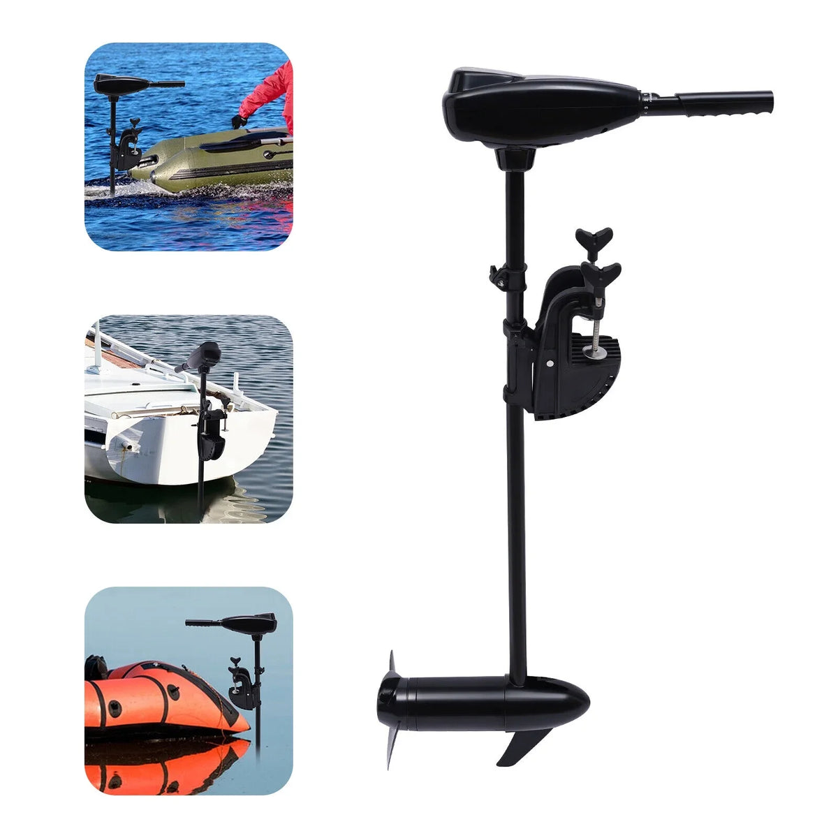 80Lbs 12V 1.2HpThrust Electric Trolling Motor Fishing Boat Outboard Motor Engine