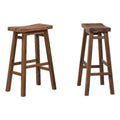 29 in. Sonoma Saddle Barstool, Chestnut Wire-Brush - Pack of 2