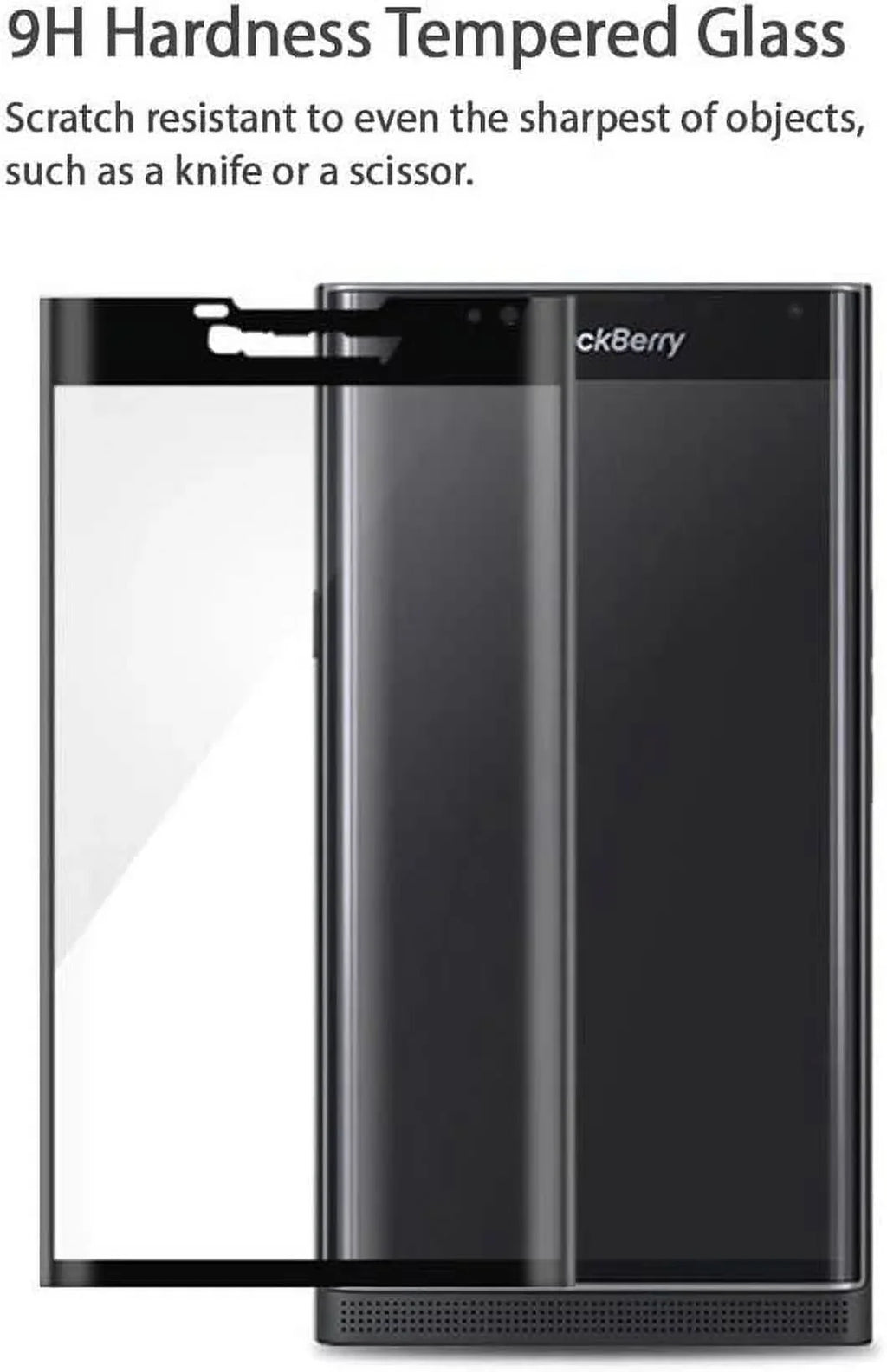 Zshion for BlackBerry Priv Tempered Glass Display Protectorï¼Œ3D Full Coverage [Bubble-Free] [9H Hardness]