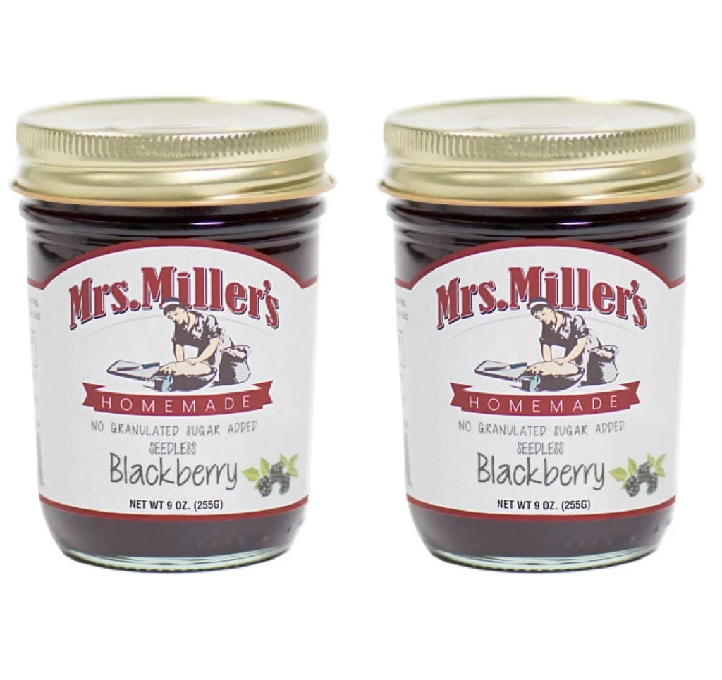 Mrs. Miller's Homemade No Sugar Seedless Blackberry Jam, 2-Pack 8 oz. Jars