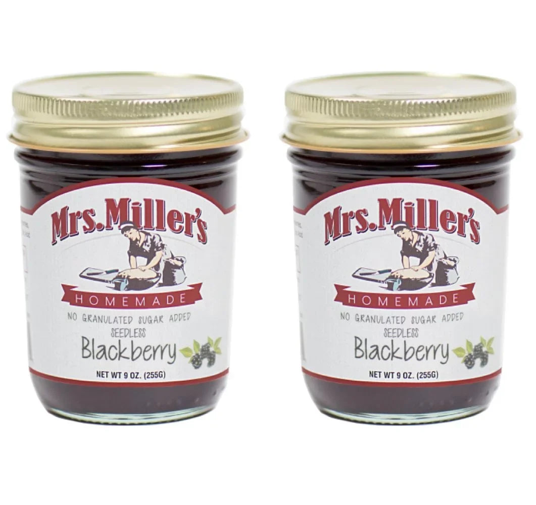 Mrs. Miller's Homemade No Sugar Seedless Blackberry Jam, 2-Pack 8 oz. Jars