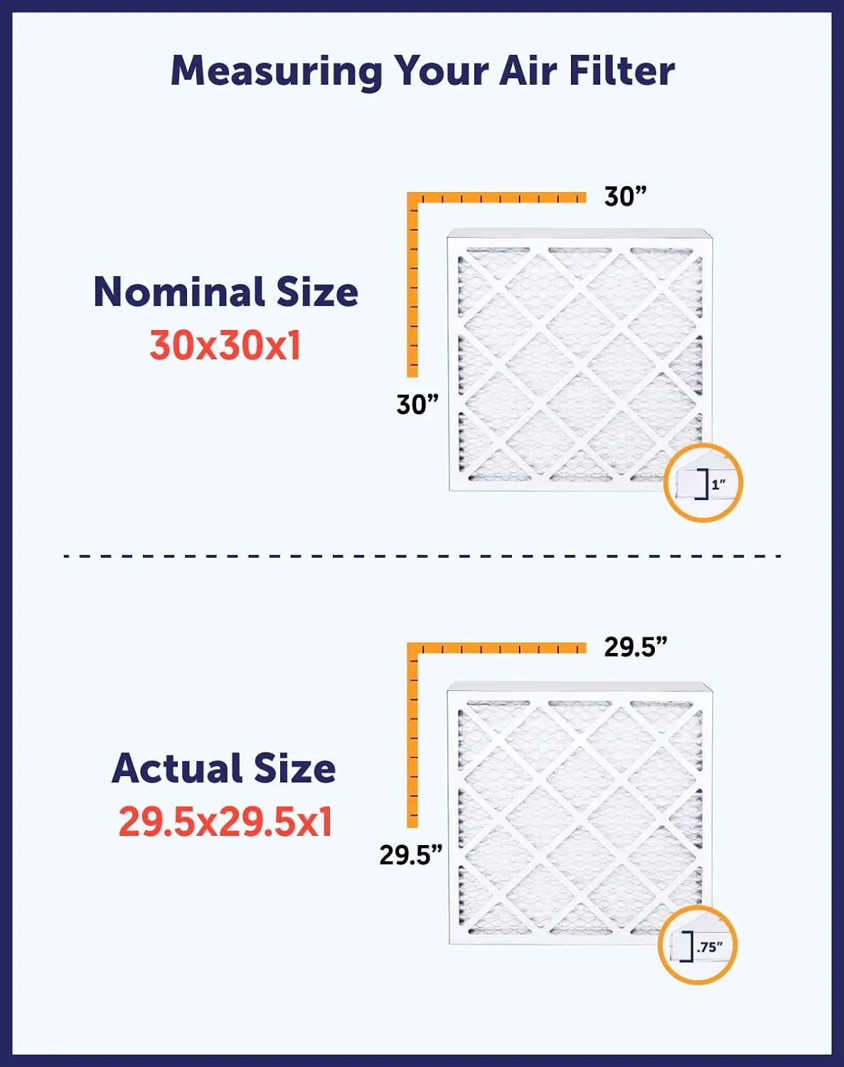Filter King 8x25x1a Air Filter | 4-PACK | MERV 8 HVAC Pleated A/C Furnace Filters | MADE IN USA | Actual Size: 8 x 25 x .75"