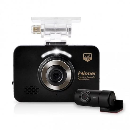 WinyTech 5MP Car Black box dash cam HD wide angle Dual cameras 3.5" LCD touch Display