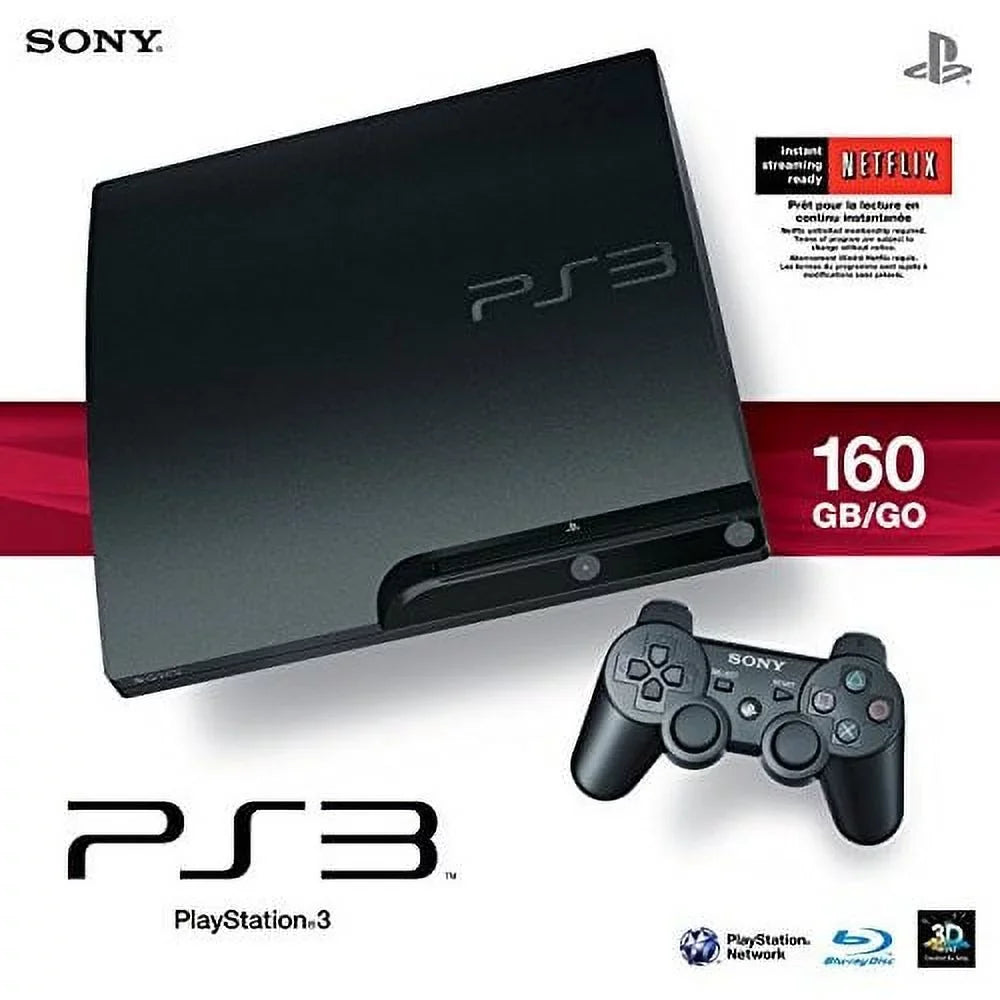 Restored PlayStation PS3 Slim 160GB Console (Refurbished)