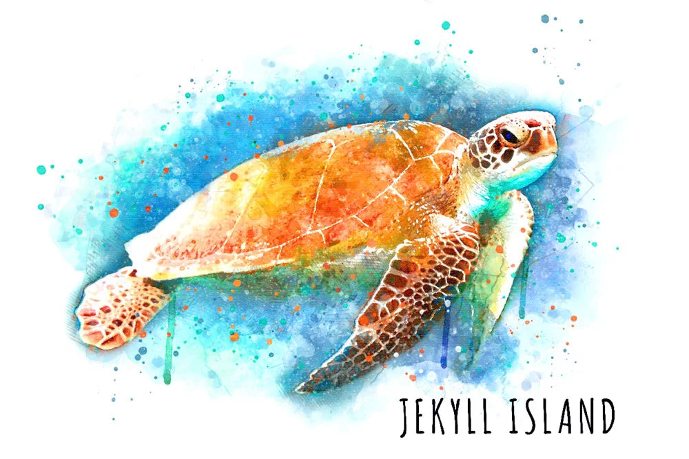 Jekyll Island, Georgia, Sea Turtle, Fluid (19x27 inches, Premium 500 Piece Jigsaw Puzzle for Adults and Family, Made in USA)