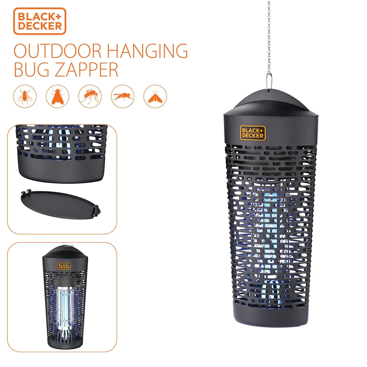 BLACK+DECKER BDPC958 Outdoor Hanging Bug Zapper (1/2 Acre)