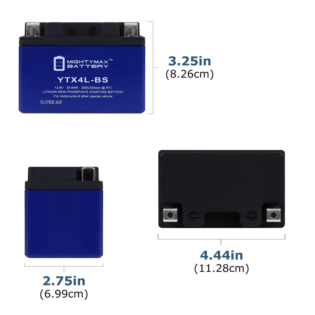 YTX4L-BS Lithium Replacement Battery Compatible with Sea-Doo YTX4L-BS GSX 96-00 - 8 Pack