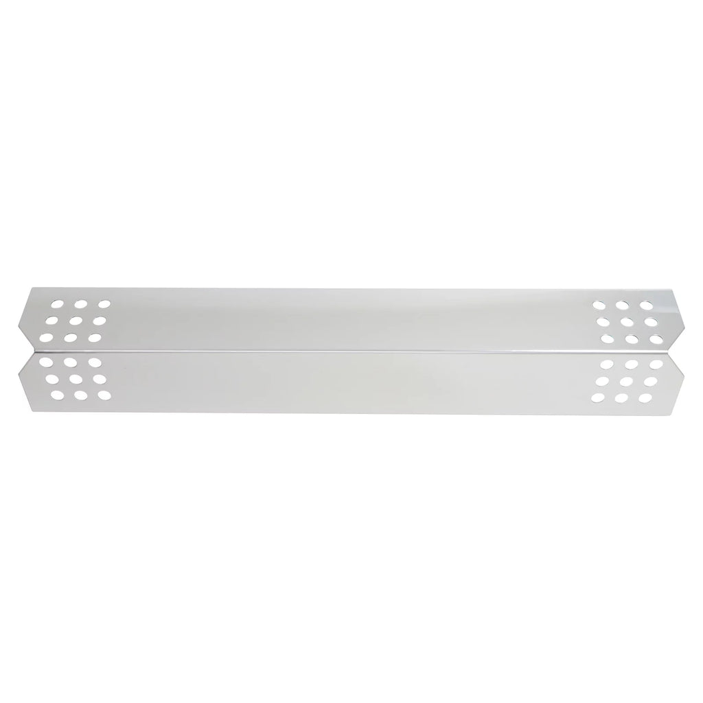 4-Pack BBQ Grill Heat Shield Plate Tent Replacement Parts for Part Number 97451 - Compatible Barbeque Stainless Steel Flame Tamer, Guard, Deflector, Flavorizer Bar, Vaporizer Bar, Burner Cover 16 1/8"