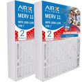 16x25x4 Air Filter MERV 11 Comparable to MPR 1000, MPR 1200 & FPR 7 Compatible with TopTech TT-FM-1625 Premium USA Made 16x25x4 Furnace Filter 2 Pack by AIRX FILTERS WICKED CLEAN AIR.