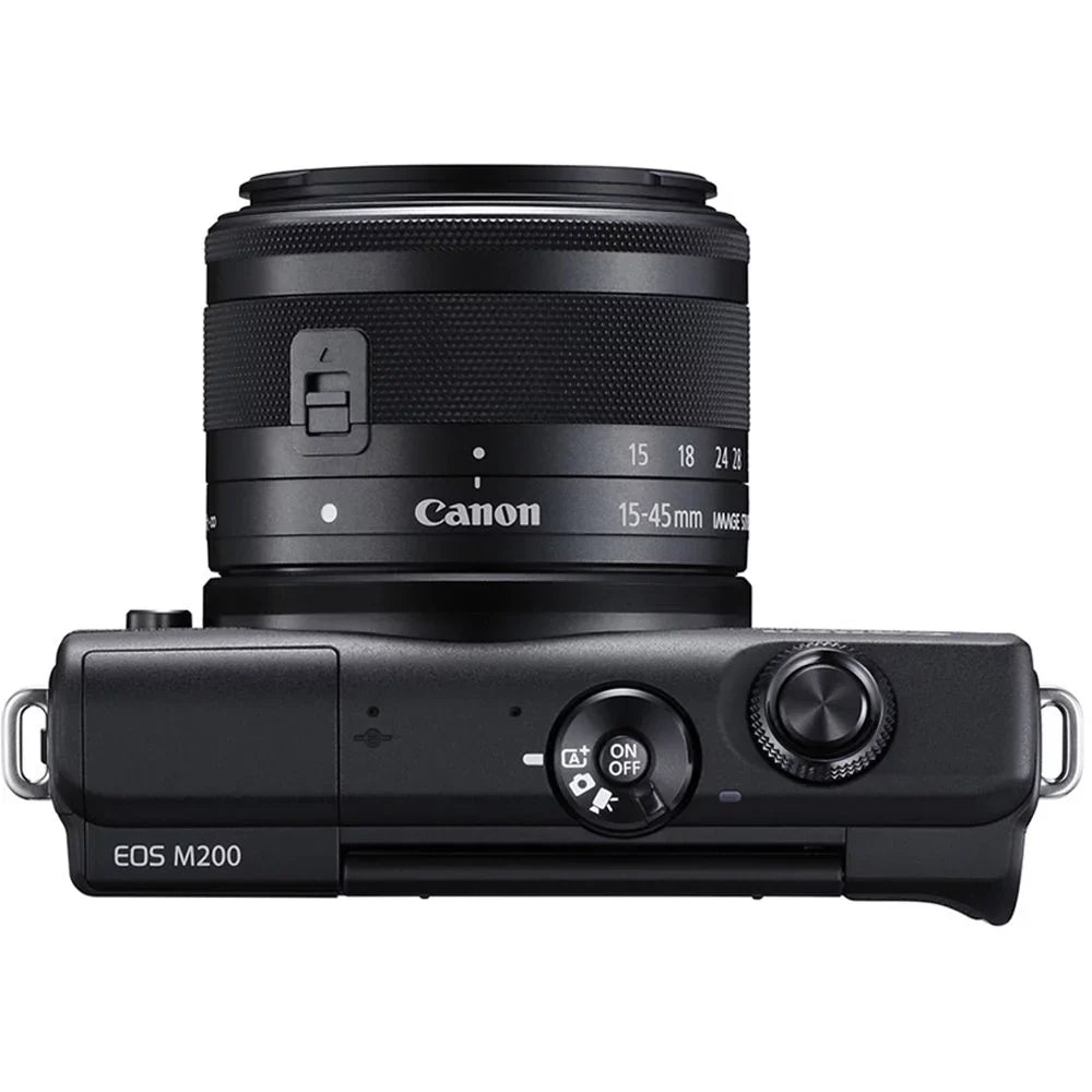 EOS M200 Mirrorless Digital Camera with 15-45mm Lens (Black) Filter Bundle