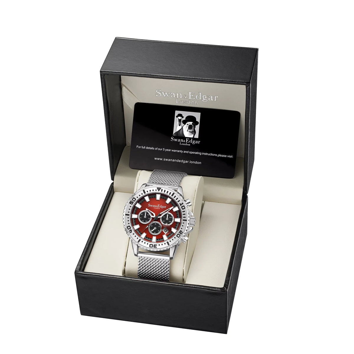Limited Edition Swan & Edgar Hand Assembled Master Automatic Steel Red