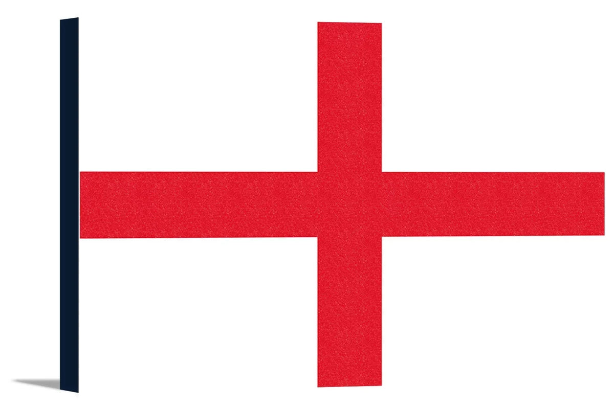 England Country Flag - Letterpress - Lantern Press Artwork (18x12 Gallery Wrapped Stretched Canvas)