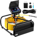 SKYSHALO Sewer Camera 32.8FT Cable Channel Inspection Camera 4.3 in. TFT LCD Monitor Channel Camera Monitor Liquid IP68 Duct Inspection Camera with 6PCS LEDs 8500MAH Lithium Battery, DVR Function 10M