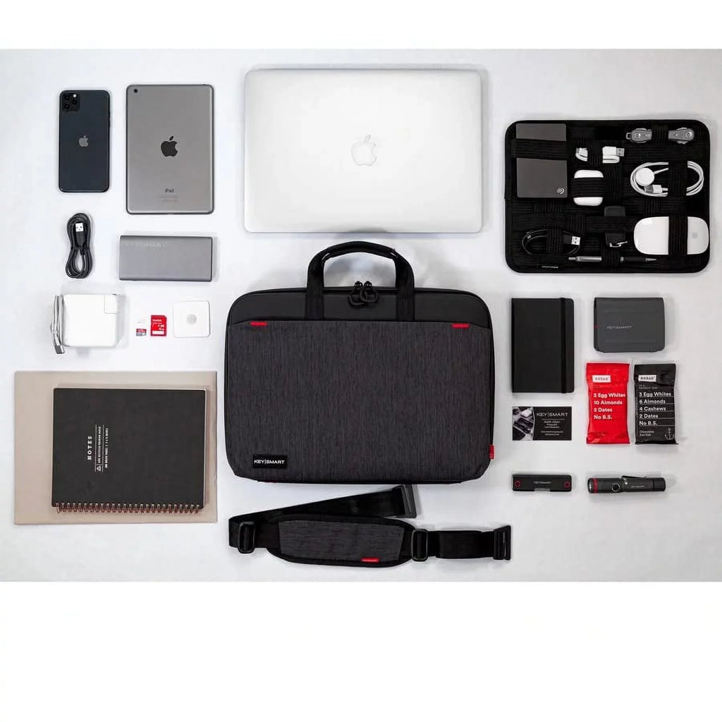 KeySmart Urban Union Carrying Case (Briefcase) for 15" to 16" MacBook Pro, Notebook, Black