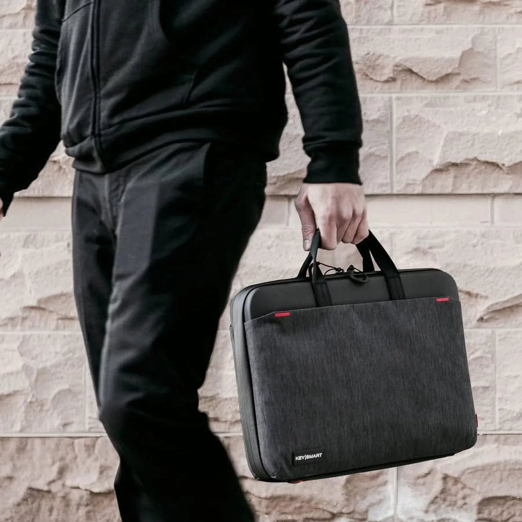 KeySmart Urban Union Carrying Case (Briefcase) for 15" to 16" MacBook Pro, Notebook, Black