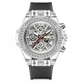Jinshidun Brand Diamond-Embedded Transparent Quartz Watch Liquid Net Red Watch Men's Lady Couple Watch Fashion Best-Seller on Douyin