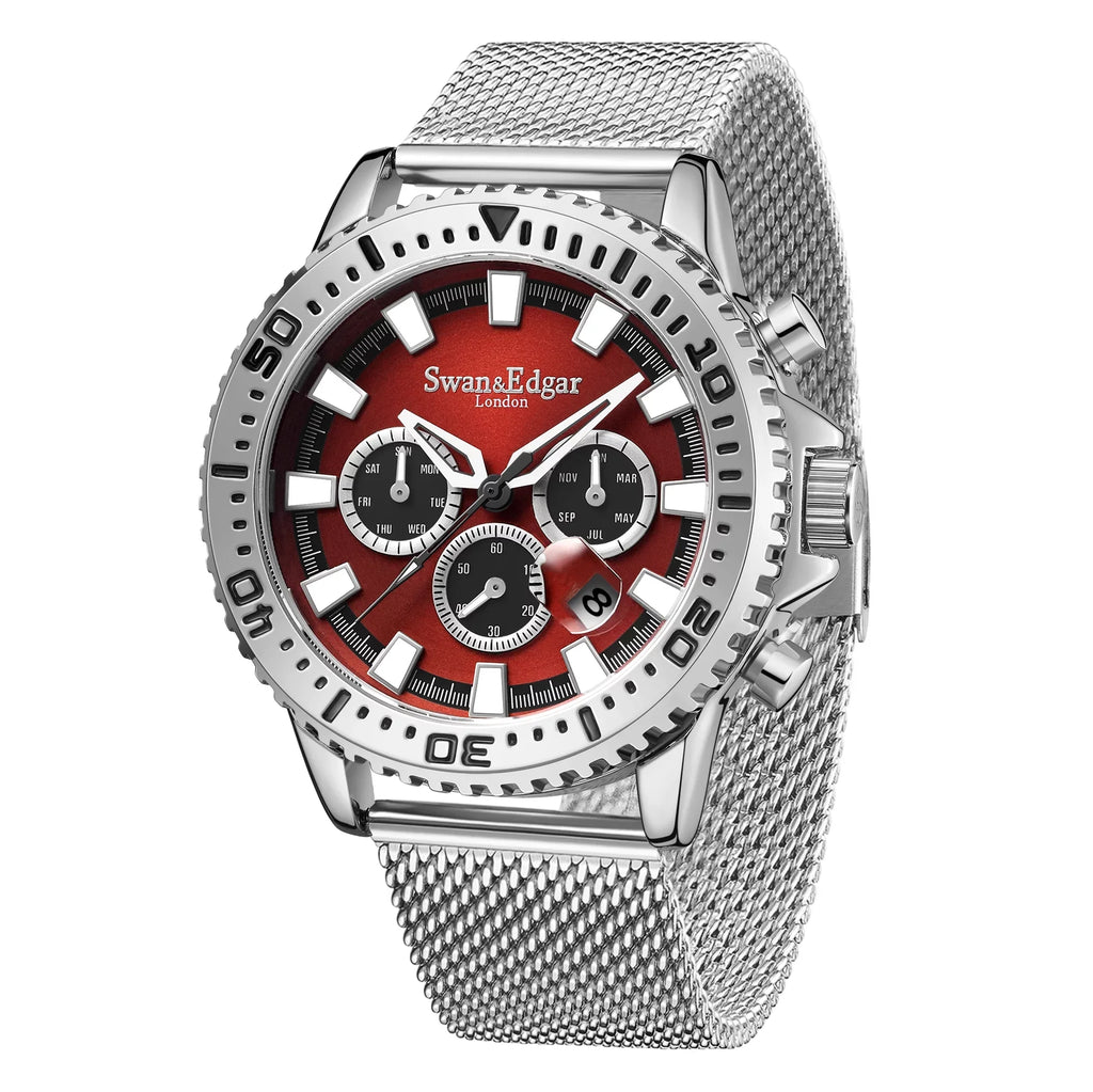 Limited Edition Swan & Edgar Hand Assembled Master Automatic Steel Red