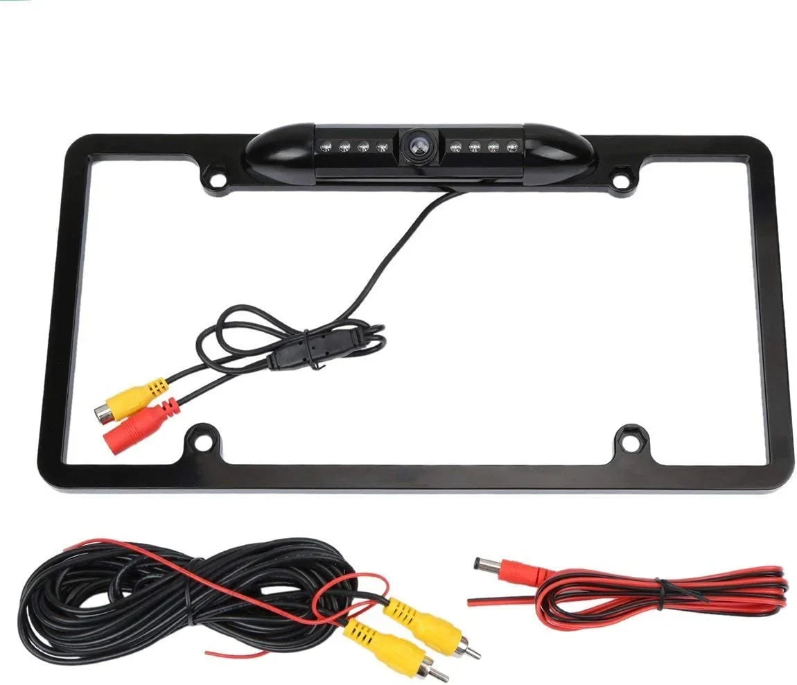 Backup Camera Rearview License Plate Fluid for Kenwood DDX-512 DDX512 Black