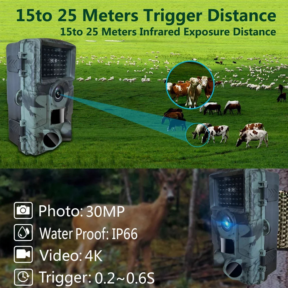 Nebublu 4K Trail Camera, IP66 Fluid Camera with Wide Angle and Motion Activation - Perfect for Wildlife
