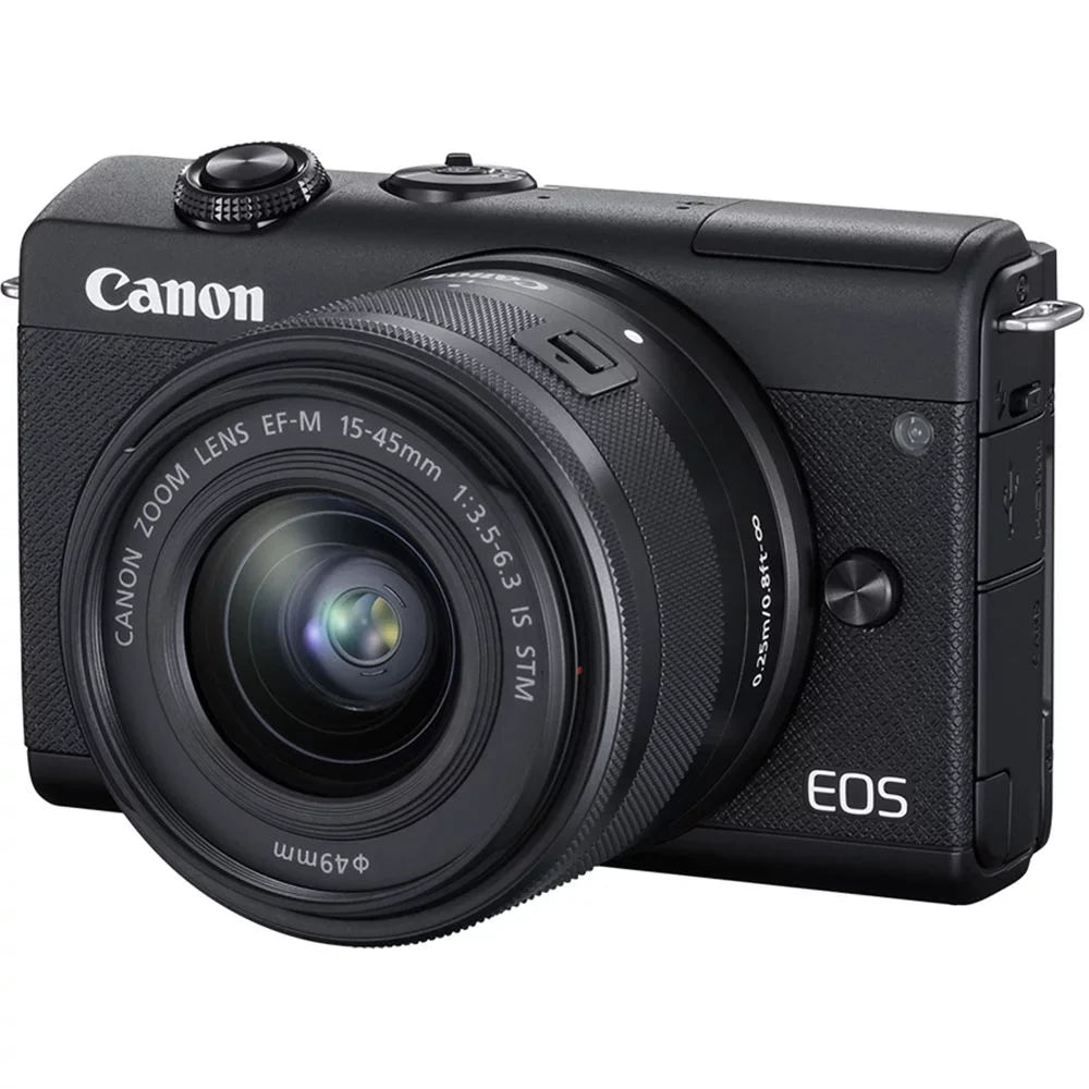 EOS M200 Mirrorless Digital Camera with 15-45mm Lens (Black) Filter Bundle
