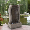 Stone Wall Standing Fountain-Polyresin Fluid With LED Lights-Outdoor Decorative Fluid
