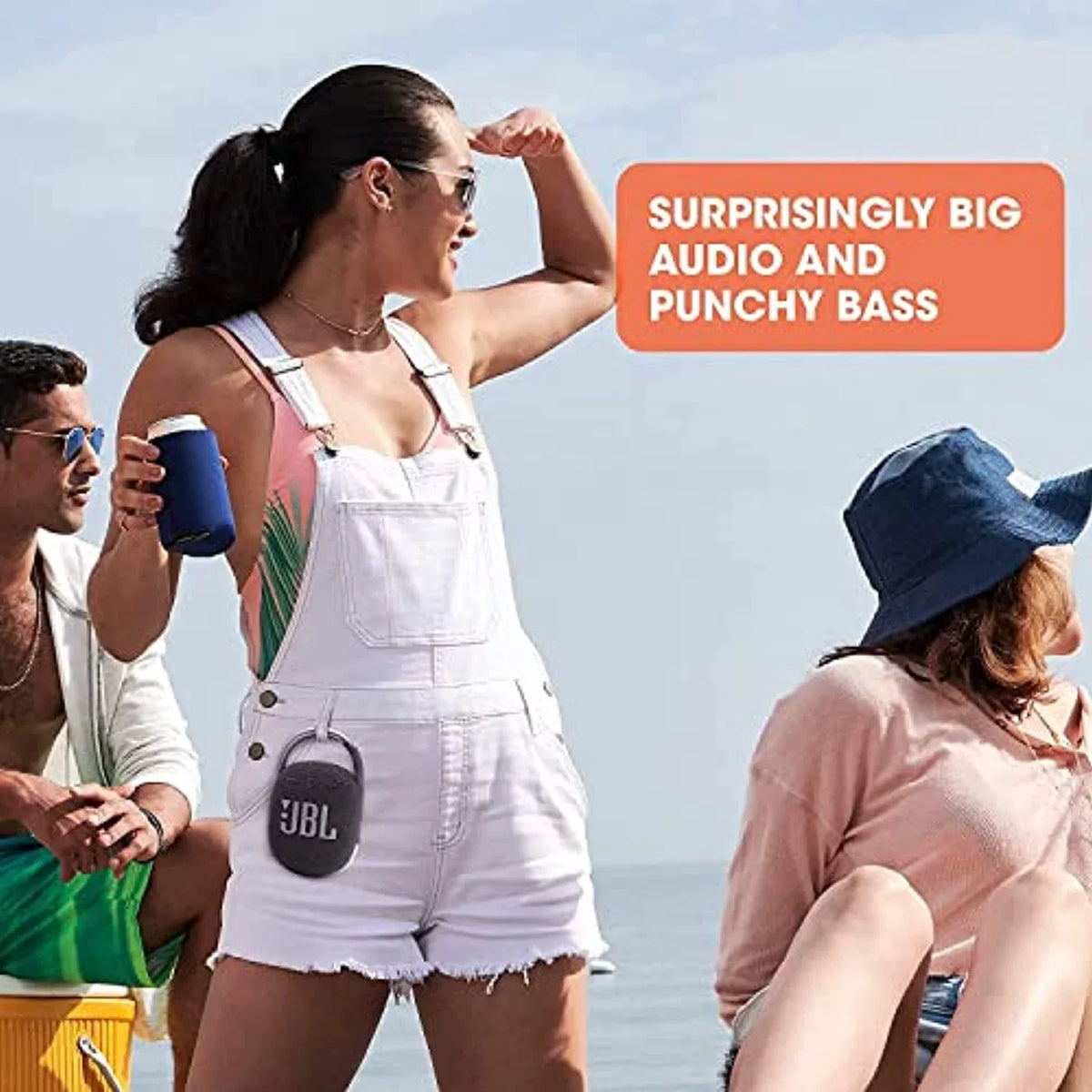 JBL Clip 4 Liquid Portable Bluetooth Speaker Bundle with Megen Protective Hardshell Case