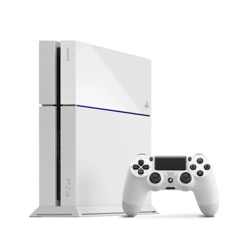 Pre-Owned PlayStation 4 500GB Gaming Console White Headset 2 Controller with BOLT AXTION Cleaning Kit Bundle (Refurbished: Like New)