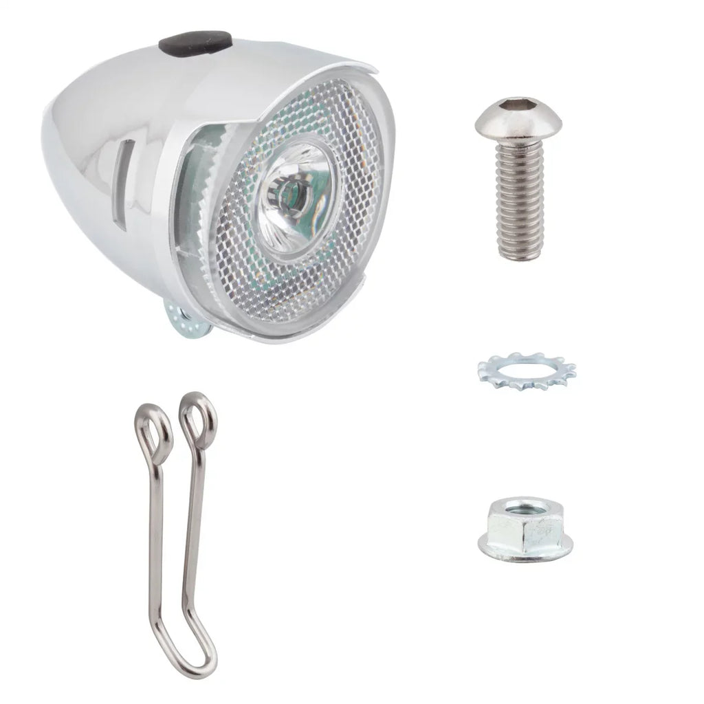 Pure Cycles Light Pure Front City Bike Head Lamp LED Chome