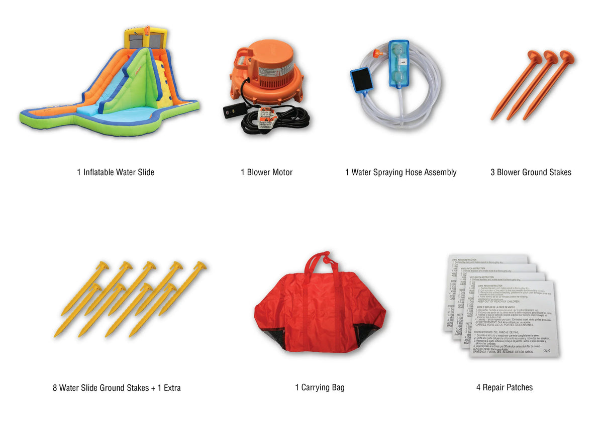 Banzai Inflatable Slide 'N Soak Splash Part Liquid Park