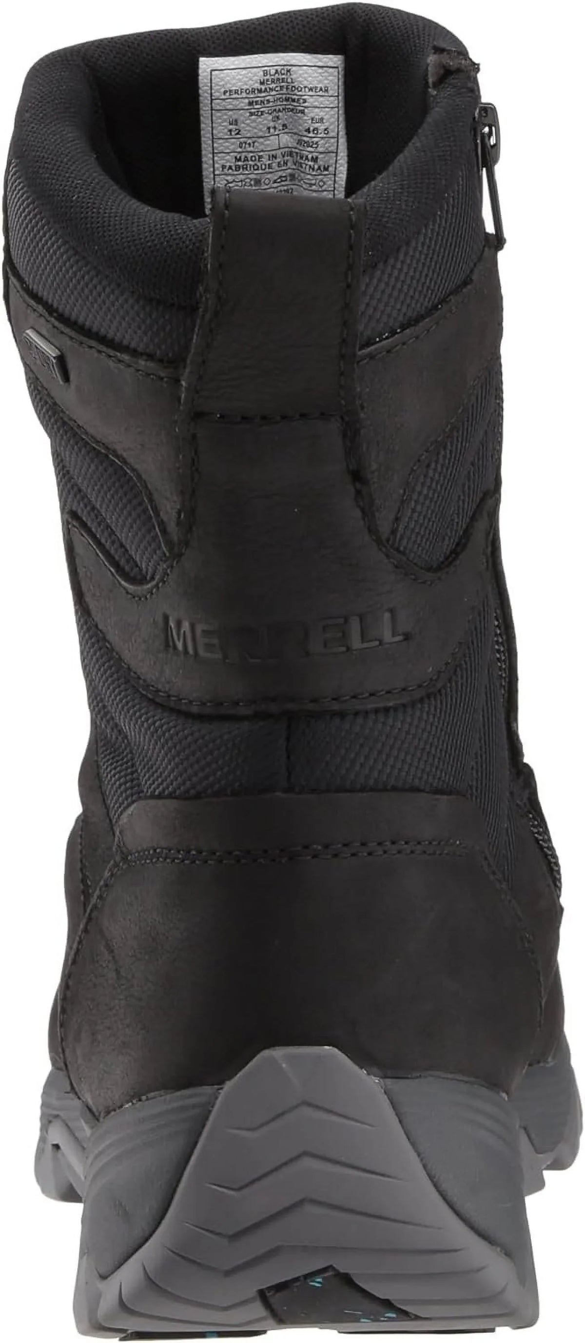 Merrell Men's COLDPACK ICE+ 8" Zip Polar Fluid Snow Boot, Black, 7 M US