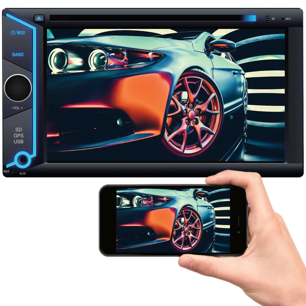200W 6.2" Touch Monitor Mirror Link GPS For Android & IOS +Rear View Camera XV20C Bundle