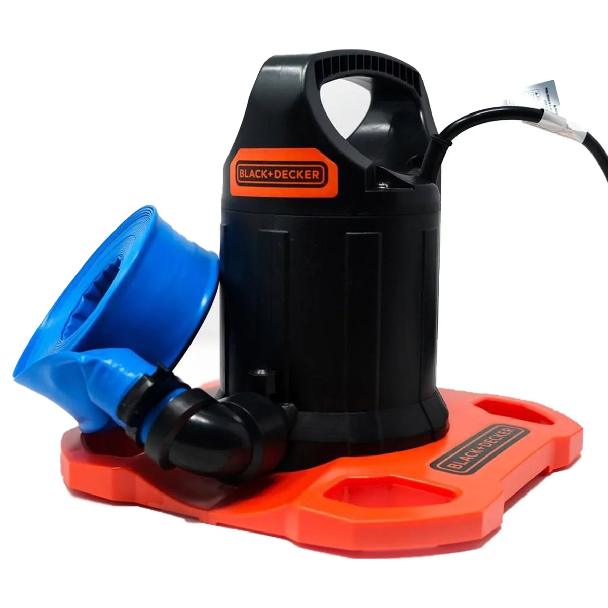 Black+Decker 1500 GPH Submersible Automatic Pool Cover Pump with Discharge Hose