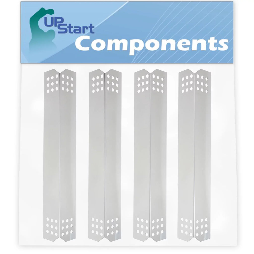 4-Pack BBQ Grill Heat Shield Plate Tent Replacement Parts for Part Number 97451 - Compatible Barbeque Stainless Steel Flame Tamer, Guard, Deflector, Flavorizer Bar, Vaporizer Bar, Burner Cover 16 1/8"