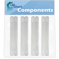 4-Pack BBQ Grill Heat Shield Plate Tent Replacement Parts for Part Number 97451 - Compatible Barbeque Stainless Steel Flame Tamer, Guard, Deflector, Flavorizer Bar, Vaporizer Bar, Burner Cover 16 1/8"