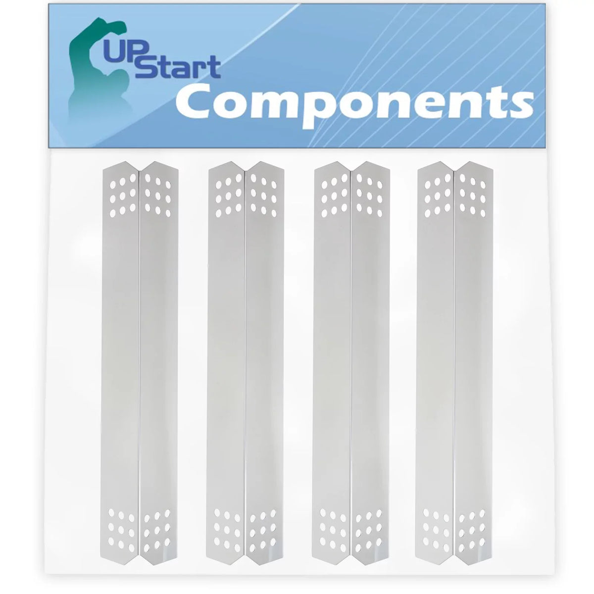 4-Pack BBQ Grill Heat Shield Plate Tent Replacement Parts for Part Number 97451 - Compatible Barbeque Stainless Steel Flame Tamer, Guard, Deflector, Flavorizer Bar, Vaporizer Bar, Burner Cover 16 1/8"