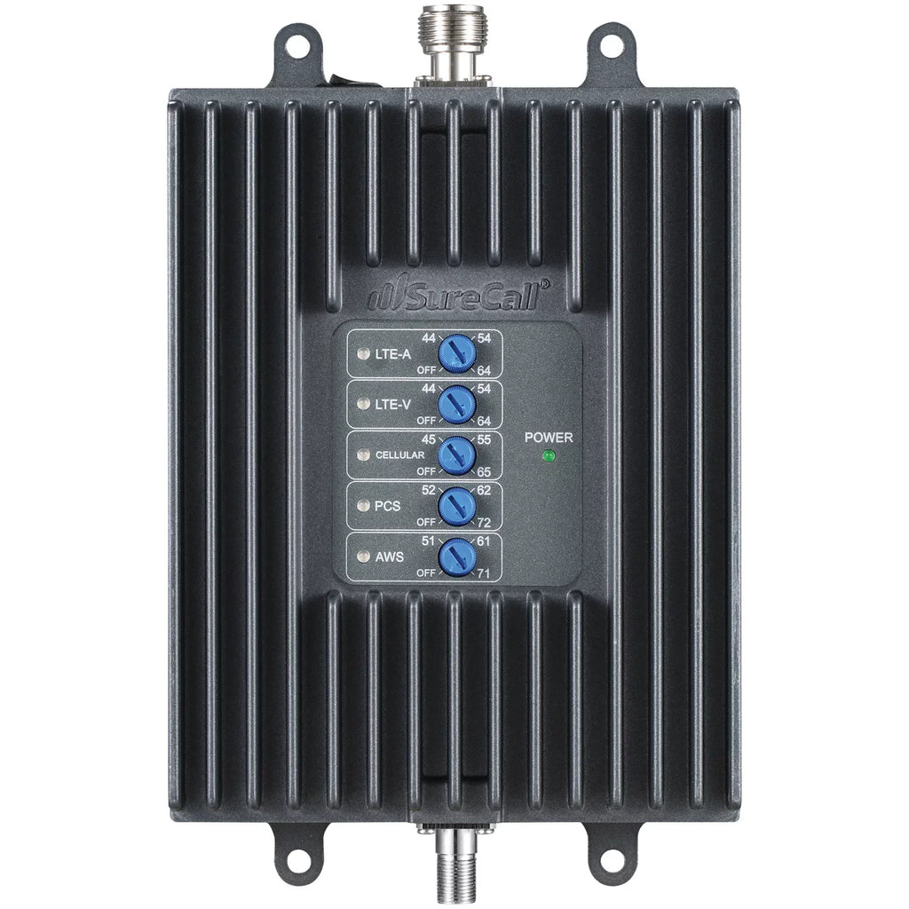 SureCall Fusion4Home Omni/Whip Voice, Text & 4G LTE Cell Phone Signal Booster for Homes up to 2,000 sq. ft. SC-PolyH-72-ORA-Kit