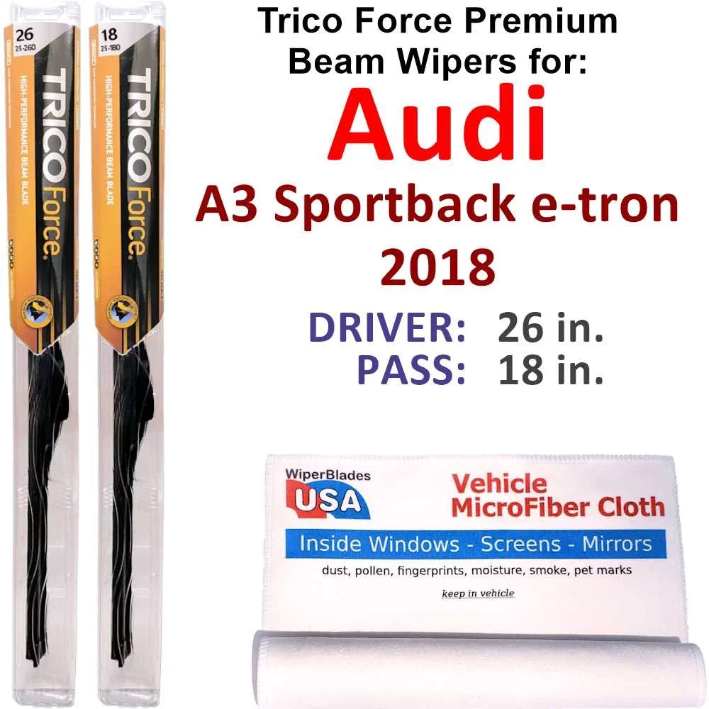 2018 Audi A3 Sportback e-tron Capability Beam Wipers (Set of 2)