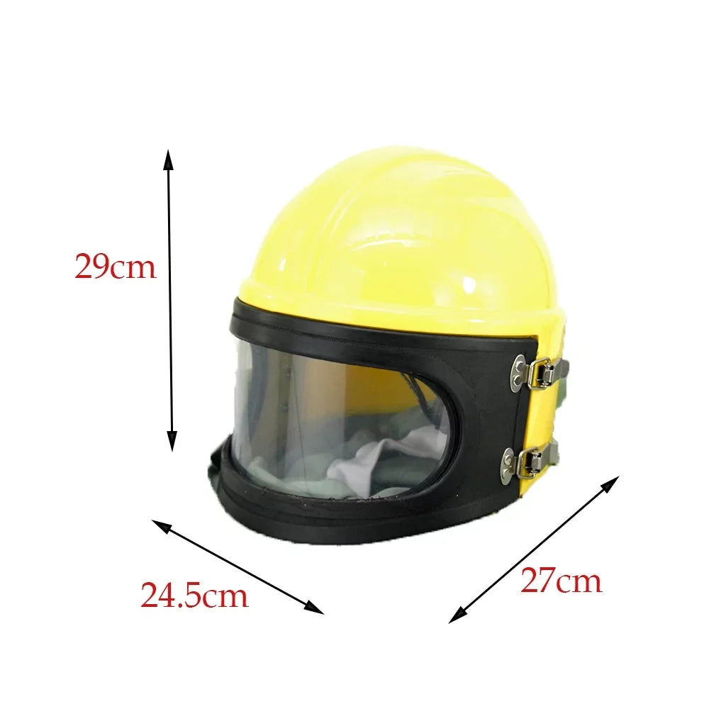 AIR FED Supplied Safety Sandblast Helmet Sand Blast Hood Protector Yellow