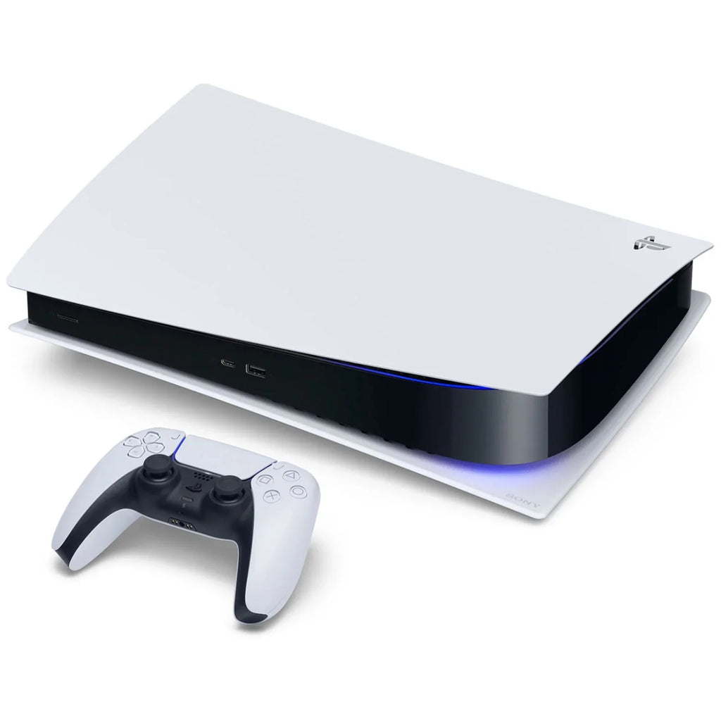 Playstation 5 Disc Version Console with Extra Black Controller, DualSense Charging Station and Surge PowerPack Battery Pack & Charge Cable Bundle