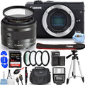 EOS M200 Mirrorless Digital Camera with 15-45mm Lens (Black) Filter Bundle