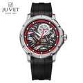 JUVET Mens Automatic Watch Fashion Skeleton Mechanical Watch Fluid Watch for Men JV7011A1
