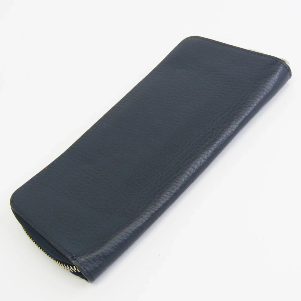Pre-Owned Louis Vuitton Taurillon Zippy Wallet Vertical M58823 Unisex Taurillon Leather Long Wallet (bi-fold) Navy (Good)